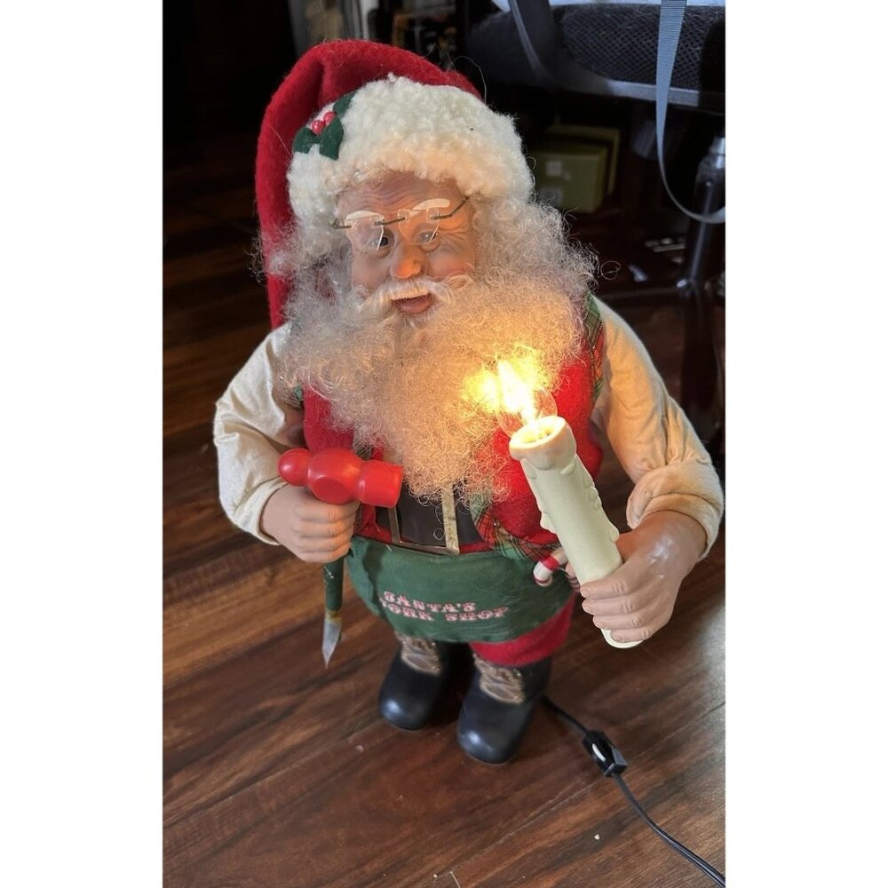 Holiday Creations Animated Holiday Figure Santa Claus‎ 1990s Vtg Light Up READ